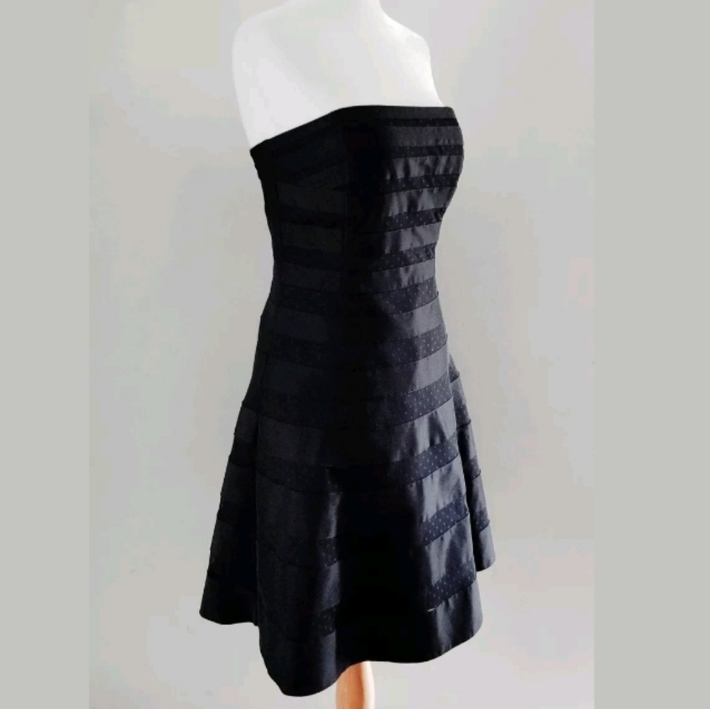 Strapless Black A-Line Dress